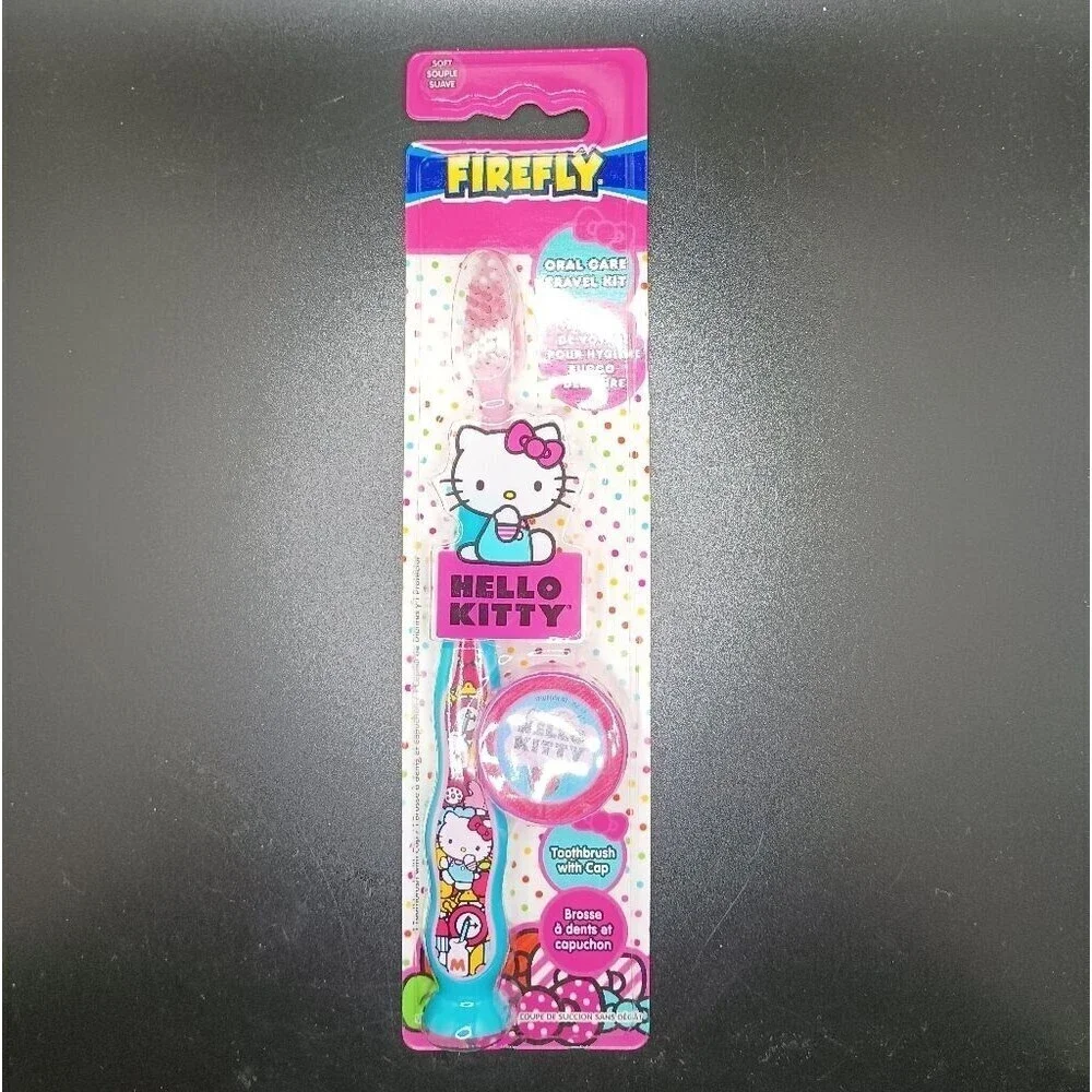HELLO Kitty standing toothbrush with travel cap head cover included